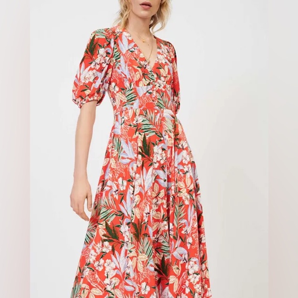 NWT Maje Rehana Floral Red Dress